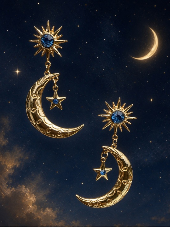 Handbags - moon and star earings